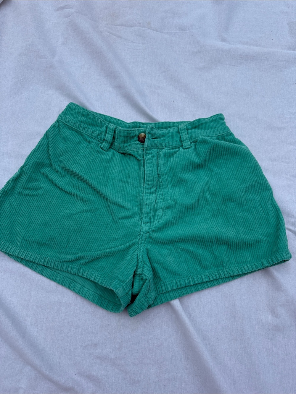 Billa Bong Women’s Green Corduroy High-Waist Shorts